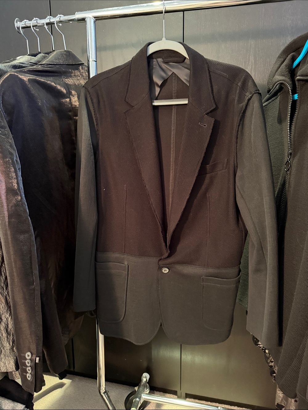 Lanvin Black Two-Tone Sport Coat